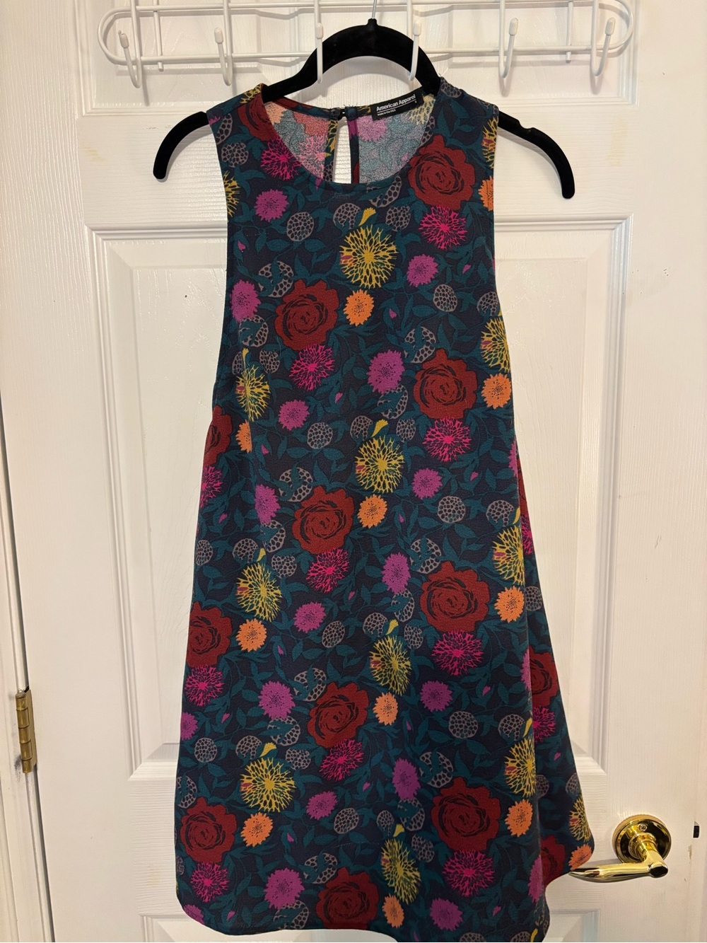 American Apparel Floral A-Line Sleeveless Dress size Small